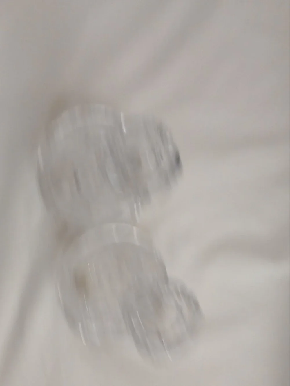Clear Crystal-Style Glass Candlestick Holders - Pair